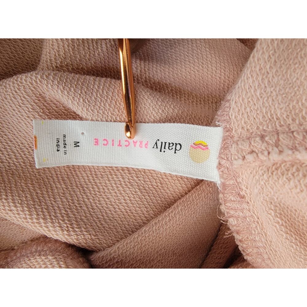 Daily Practice by Anthropologie Boxy Pullover Sz M Hoodie Sweatshirt Top Mauve - Picture 4 of 11
